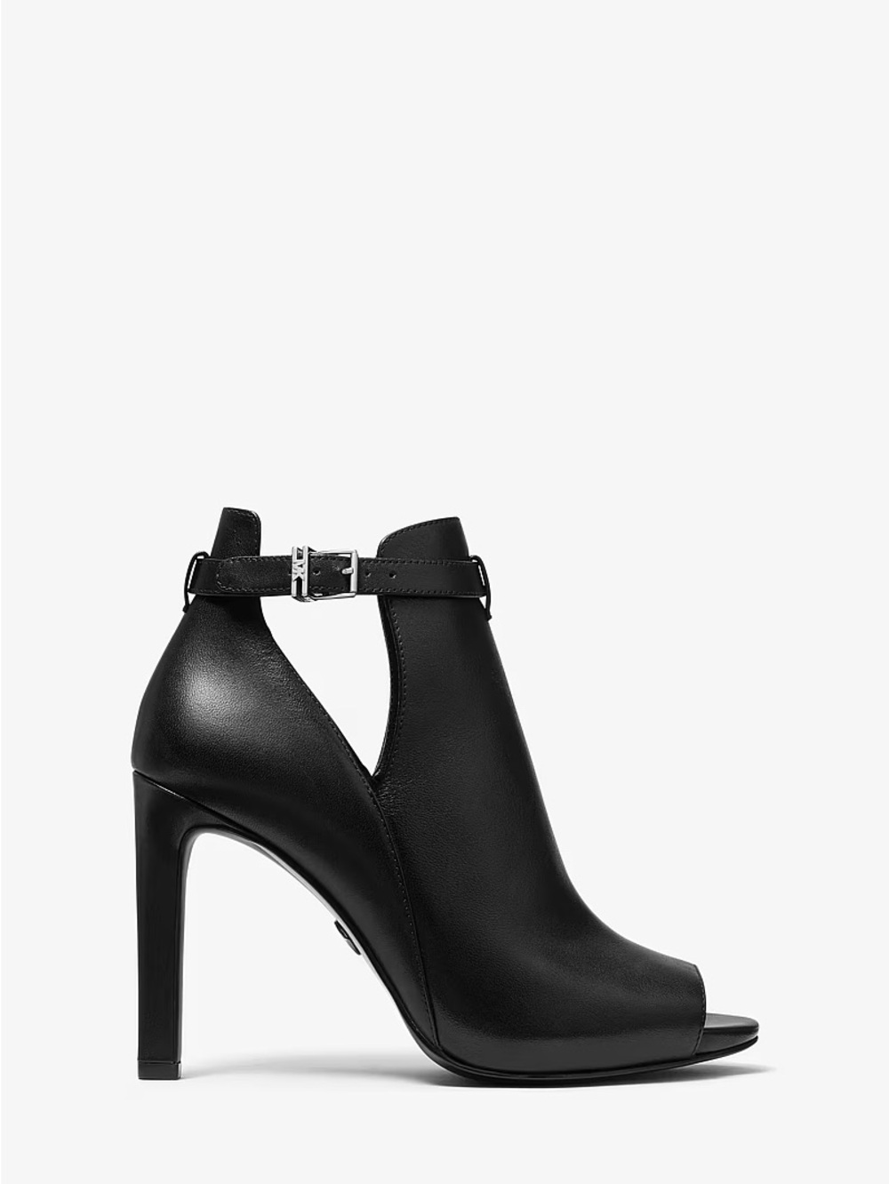 MICHAEL KORS LAWSON OPEN TOE ANKLE BOOTIES IN BLAXK 6 - Picture 2 of 10
